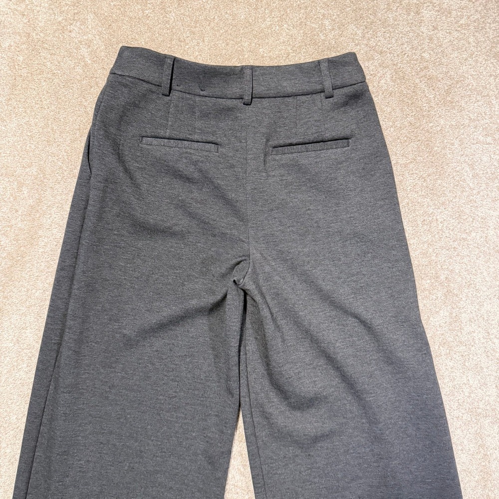 Express Stylist Wide Leg Pants Womens 6R Gray High Rise Pleated Cuffed Trousers‎ - Picture 3 of 11